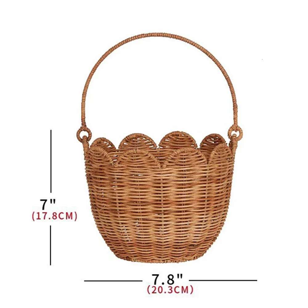 Handmade Wicker Rattan For Women Bohemian Straw Picnic Basket Handbags Travel Beach Bags 2025 Knitted Woven Bag Storage