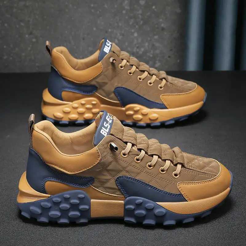 Mens orthopedic lightweight sports shoes sports running casual dad shoes mens Versatile Elevated anti slip thick sole W250412