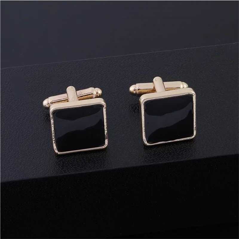 French square cufflinks fashion mens business banquet set shirt cufflinks buttons luxury wedding cufflinks gift 2024T250412