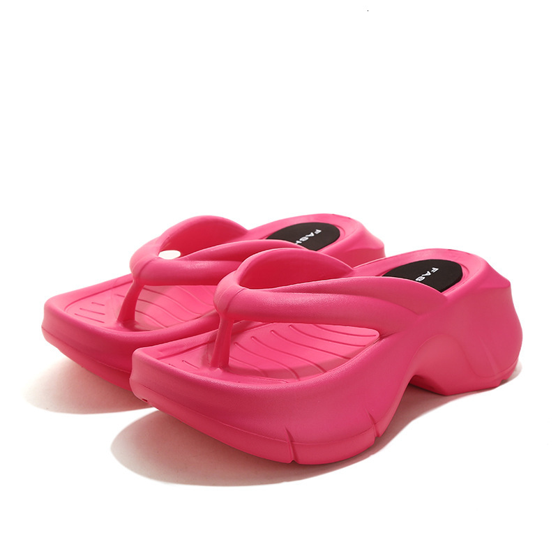 Herringbone with thick soles, women's vacations, beach outings, summer new clip on slippers