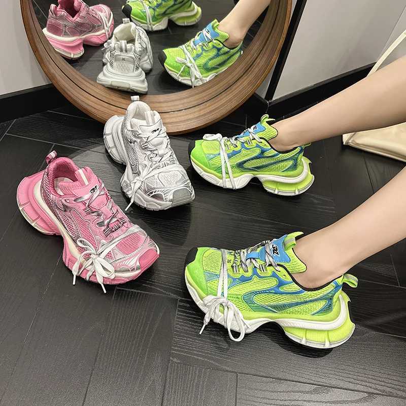 Leather Casual Sneakers Chunky Platform Sports Shoes for Wen 2025 Fashion Tennis Chic Elegant Luxury Designer Athletic Shoe Z250411