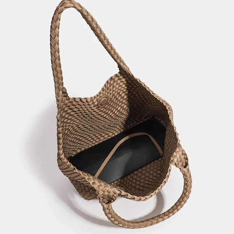 Large Capacity High Design Women's Bag Premium Handwoven Nylon Bag With Urious Finish Women Shoulder Bags