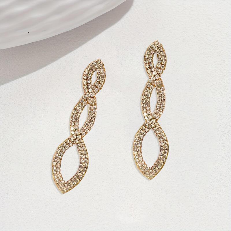 Elevate Your Style: Stunning Crystal Encrusted Drop Earrings