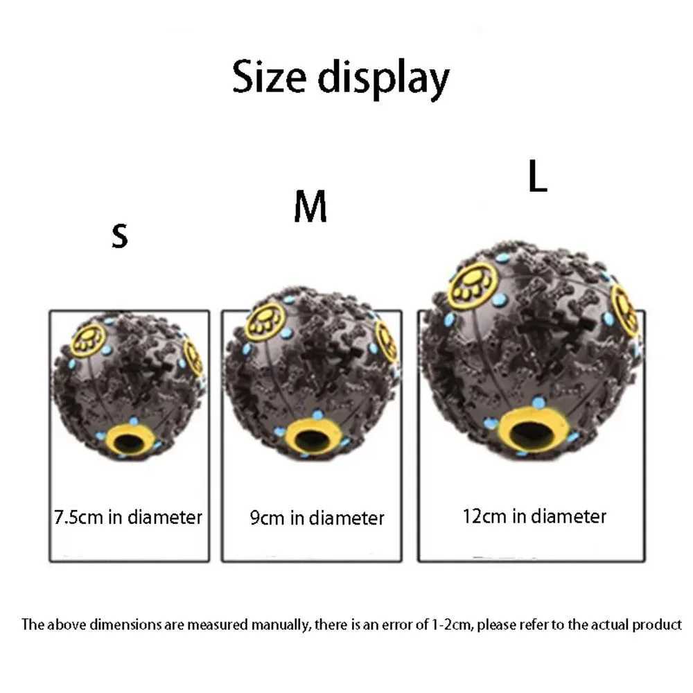 High Quality Pet dog plush bite sound toy leakage food ball dog sound squeaking ball for large medium and small dog education toys T2504012