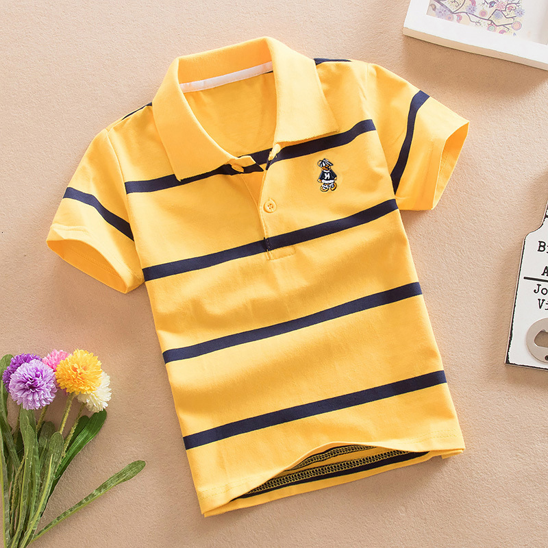 Ddmyshoesvip Children S Clothing Years Old College Style Boys T Shirt Korean Version Summer Outfit Cotton Lapel Short Sleeved Polo Shirt