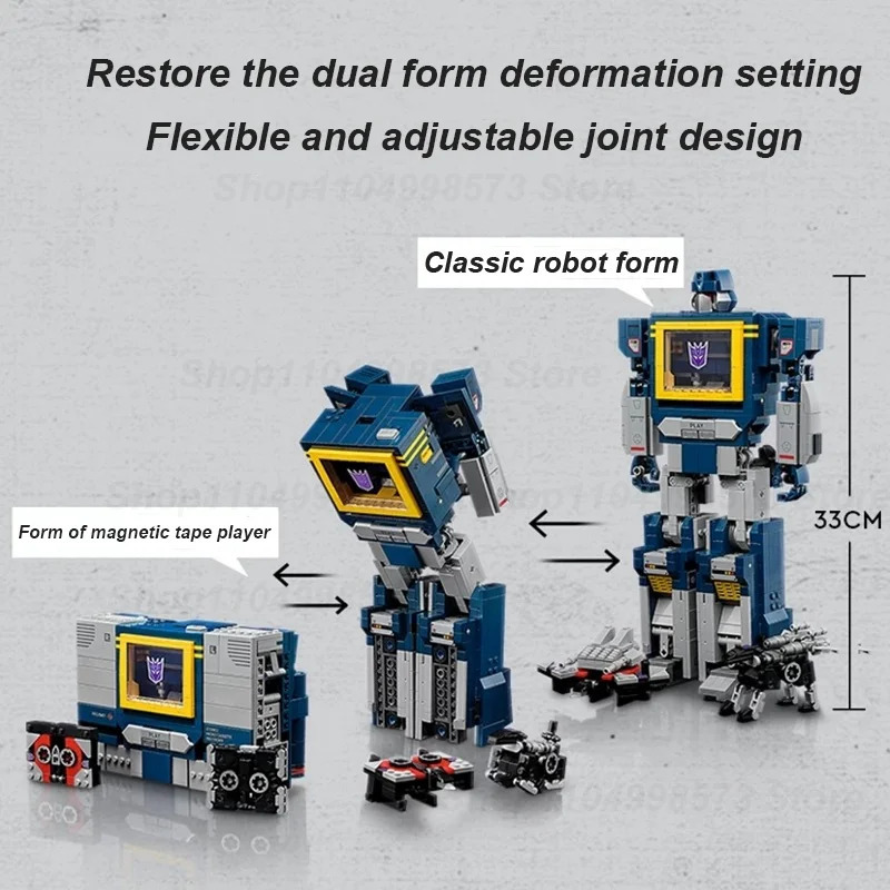 Technical Blue Robot Model Building Blocks Creative Truck Car Mech Bricks Assembly Toys Boys Gifts Collectors Edition 251112