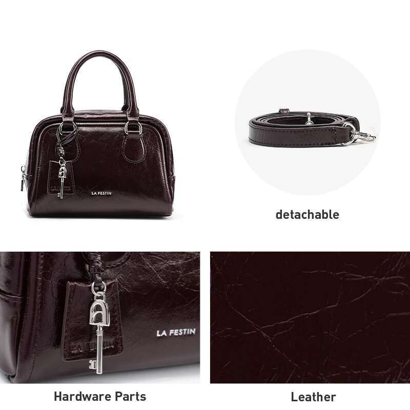 LA FESTIN Original Brand Handbag Women Popular Shoulder Designer Boston Square Lady Crossbody Bag