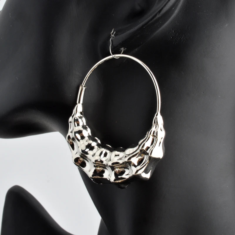 Dubai Gold Large Earrings Womens Fashion Simple Geometric Pendant Earrings African Wedding Party Jewelry Gifts 250409