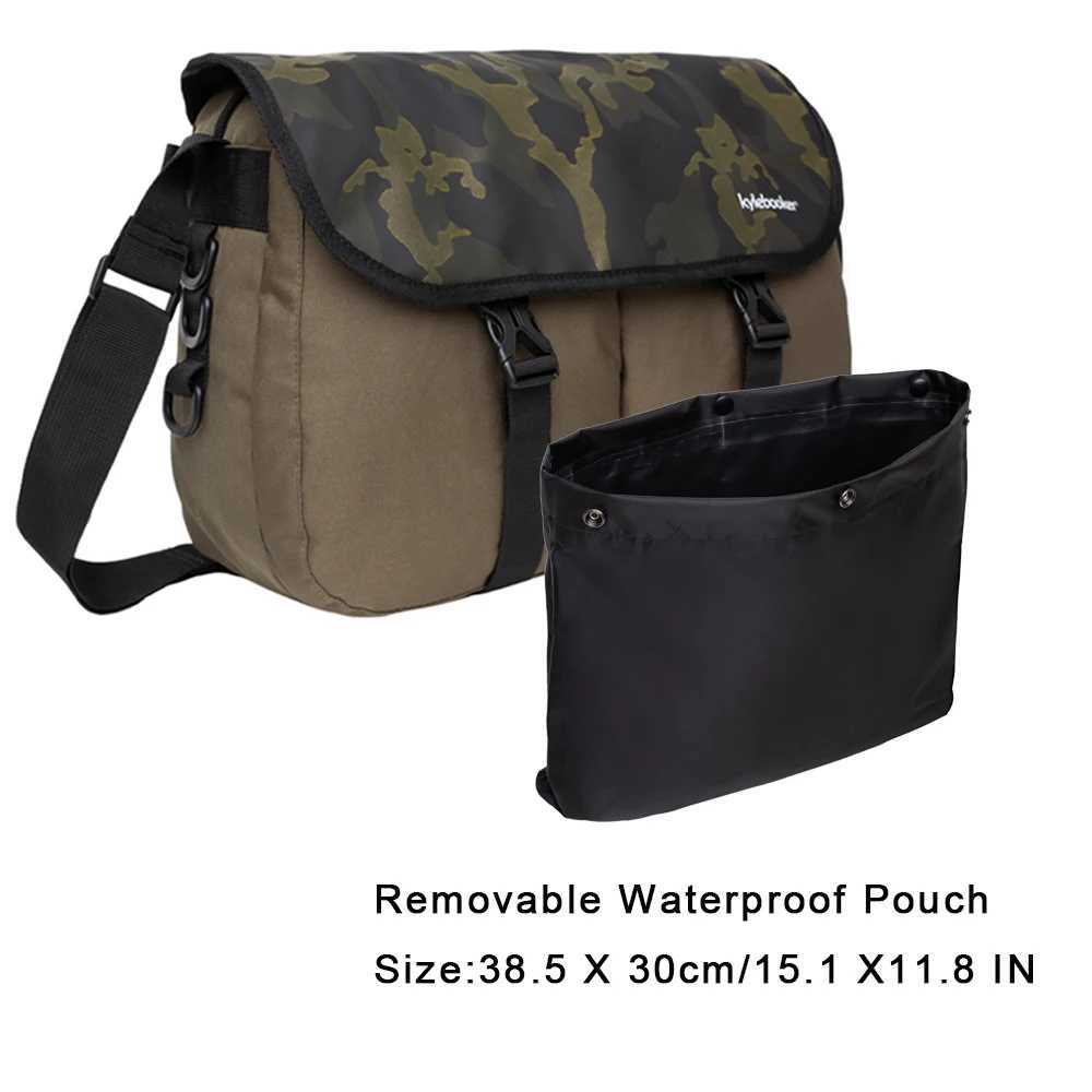 Kylebooker Trout Fishing Bag Fly Fishing Crossbody Shoulder Tackle Bag with Removable Waterproof Pouch Z250411