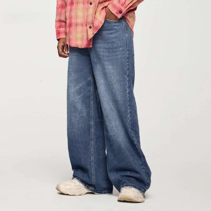 Classic Or-Length Pants American High Street Washed Denim Jeans