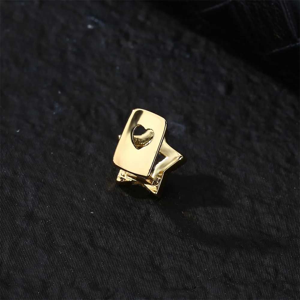 1 fashionable single hollow star zirconia dental mill hip-hop CZ stone dental hat decoration womens jewelry dental mill W250412