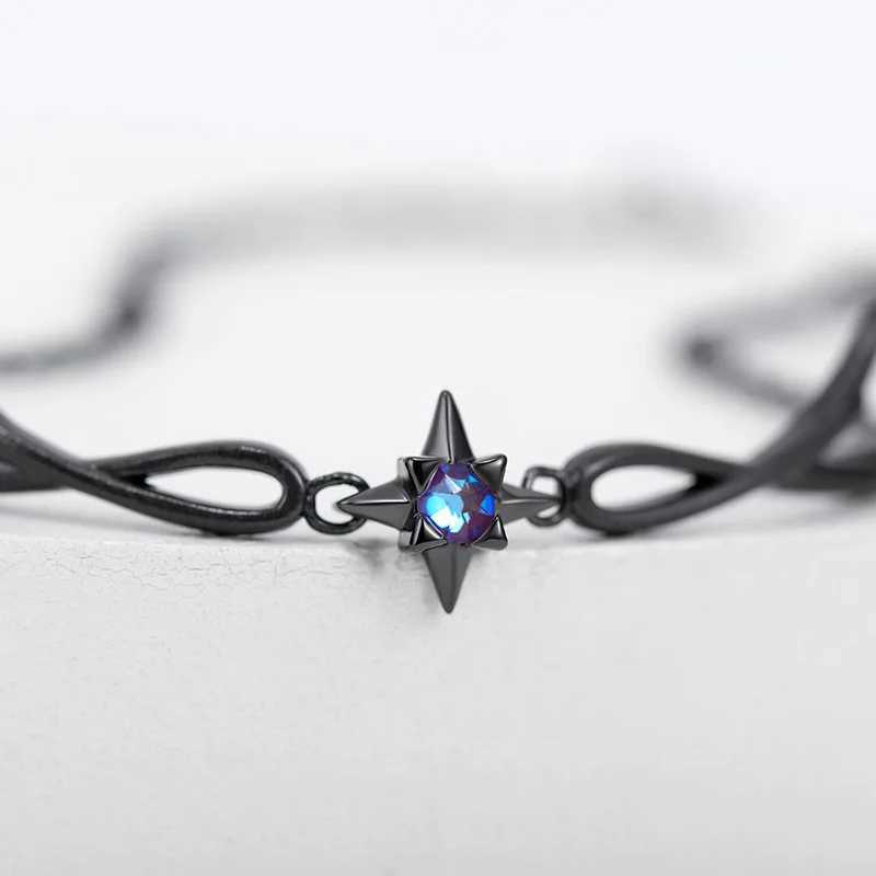 Gothic Punk Dark Style Black Bracelet Ladies Simple Charm Casual Jewelry GiftC250411