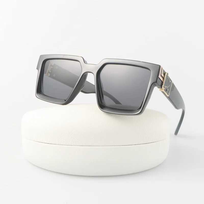 Square Vintage Sunglasses Man Brand Designer Fashion Mirror Sun Glasses Male Retro Black Outdoor Travel Mirror Oculos De Sol Z250411