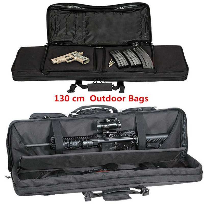 130cm/52inch Length Outdoor Bags 600D Oxford Dual Cabbeen Fishing Bag CS Airsoft Bags for Women Men Fishing Hunting Hiking Sport Z250411