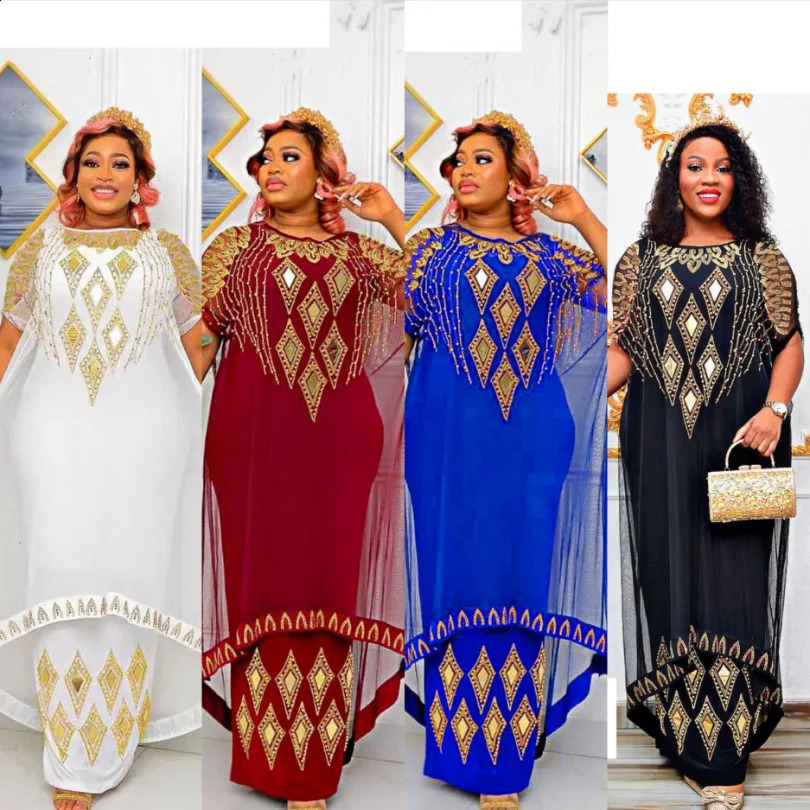 African womens traditional clothing Dashiki Ankara Kaftan Muslim wedding party long dress plus size 250411