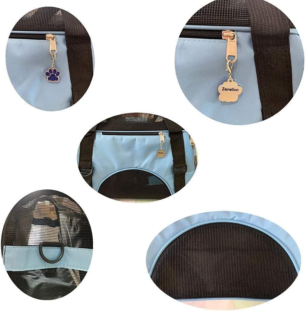 ZaneSun Cat Backpack, Soft Edge Pet Travel Strap, Suitable for Cats, Dogs, and Puppies Comfortable Portable Foldable Pet Bag Approved by Airline (Smal