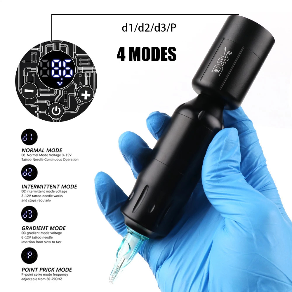 Wireless Tattoo Power Kit Charging 2000mAh Tattoo Battery RCA Connector Rotating Tattoo Pen Machine Tattoo Power 250407
