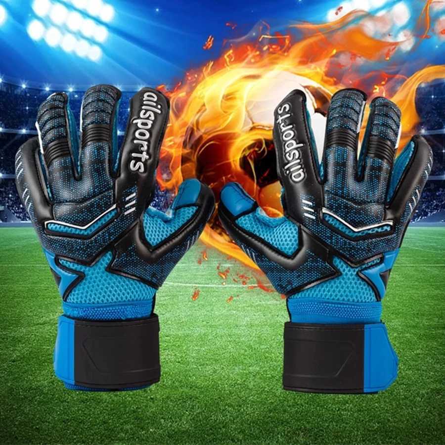 Mens Childrens Goalkeeper Gloves 4mm Thick Latex Sports Football Goalkeeper Gloves 5-Finger Storage Protection Detachable ProtectionXJ250412