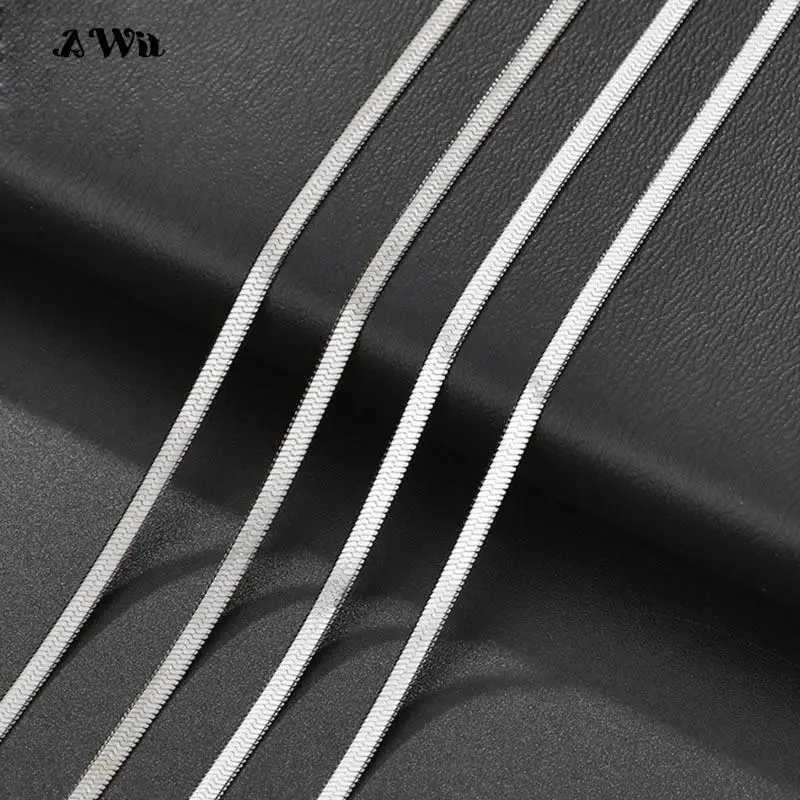 Awit Women Trend Classic Snake Chain Bracelet Gold Color Width 3/4/5MM Stainless Steel Chain Bracelet For Women Jewelry GiftC250411