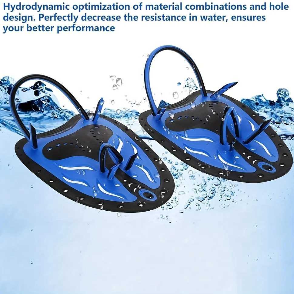 1 pair of swimming paddles professional swimming net golf used for water sports trainingY250412
