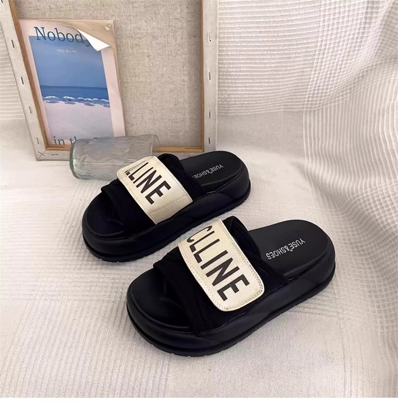 new free shipping designer slippers for woman outdoor indoor Low sandal casual black beach shoes
