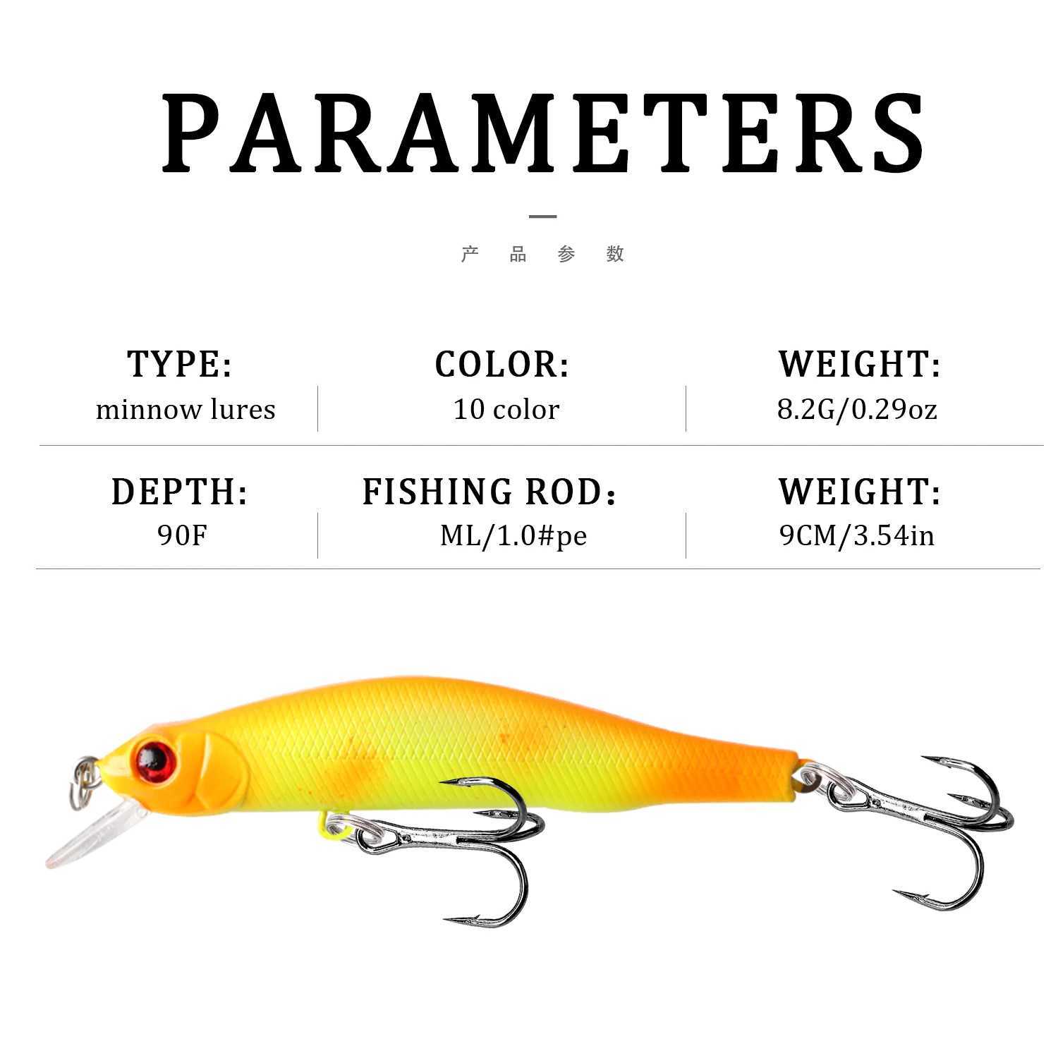 1Pcs Minnow Fishing Lure 90mm 8.4g sinking Far-casting Magnet System Artificial Hard Bait Plastic Wobblers Fishing Tackle Pesca Z250411