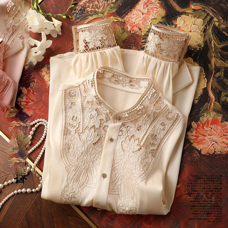 Womens Shirts Long Sleeve Blouses Embroidery Shirt Fashion Summer Blouse Spring Summer 250411