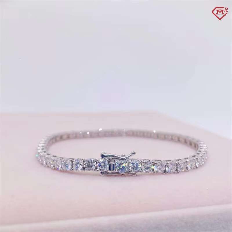 5mm Factory Wholesale Tennis Bracelet 925 Sterling Silver GRA Certificated VVS Moissanite Tennis Chain