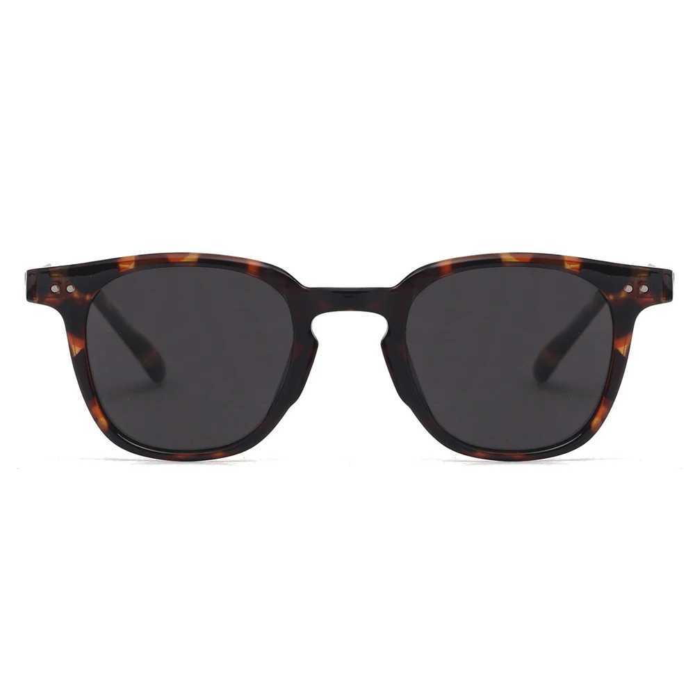Kachawoo square sunglasses men polarized tr90 frame rivet brown black sun glasses for women birthday gifts high quality handmade Z250411