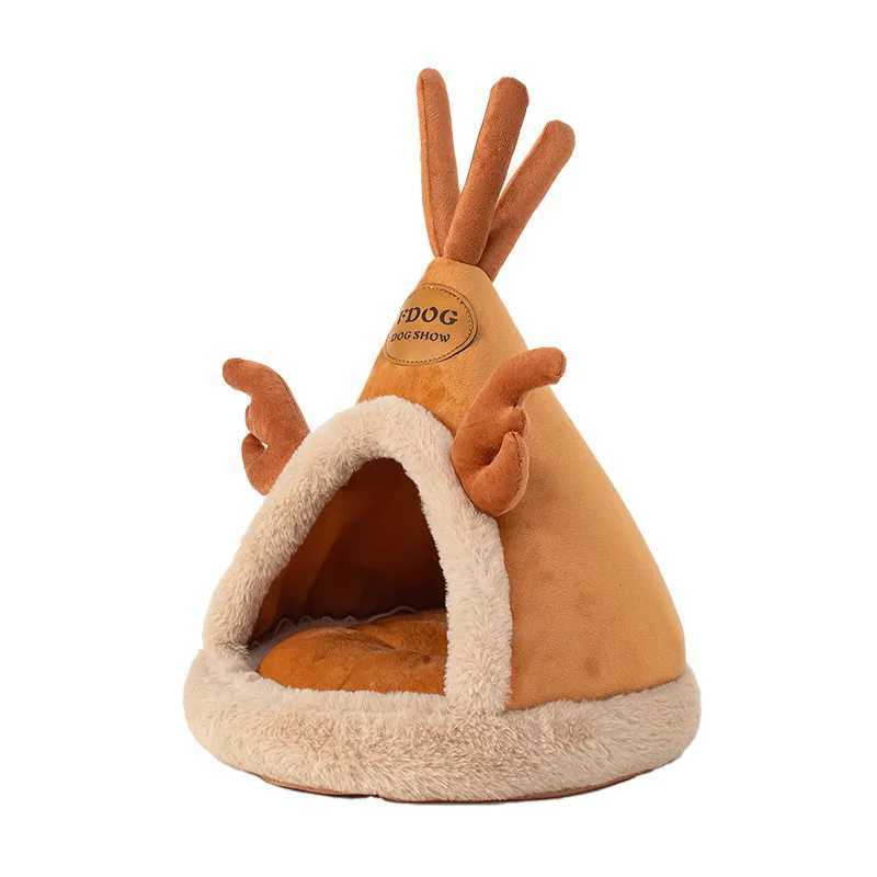 Dog house warm winter dog house mat detachable and washable dog bed nest deep sleep tent suitable for medium-sized and large dog house supplies X25041