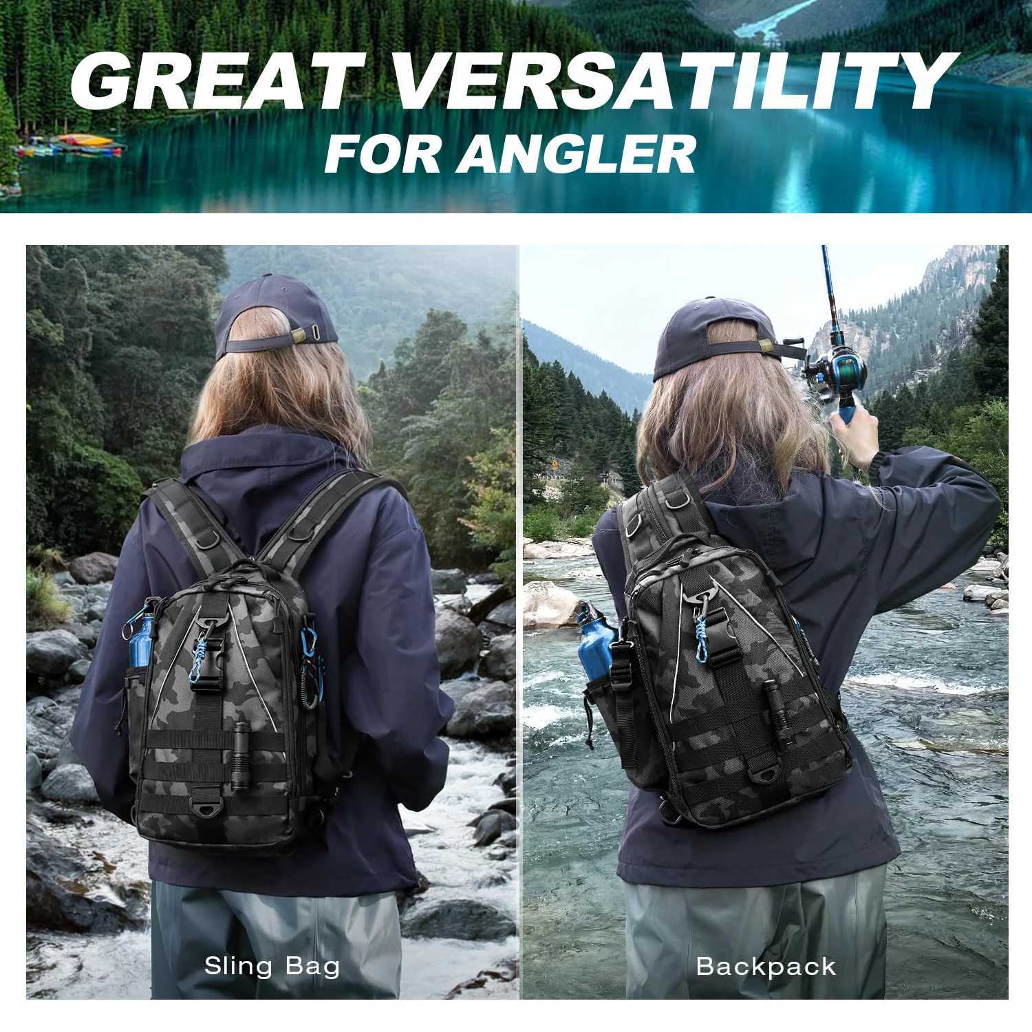 Outdoor Tackle Bag - Large Water-Resistant Fishing Backpack Z250411