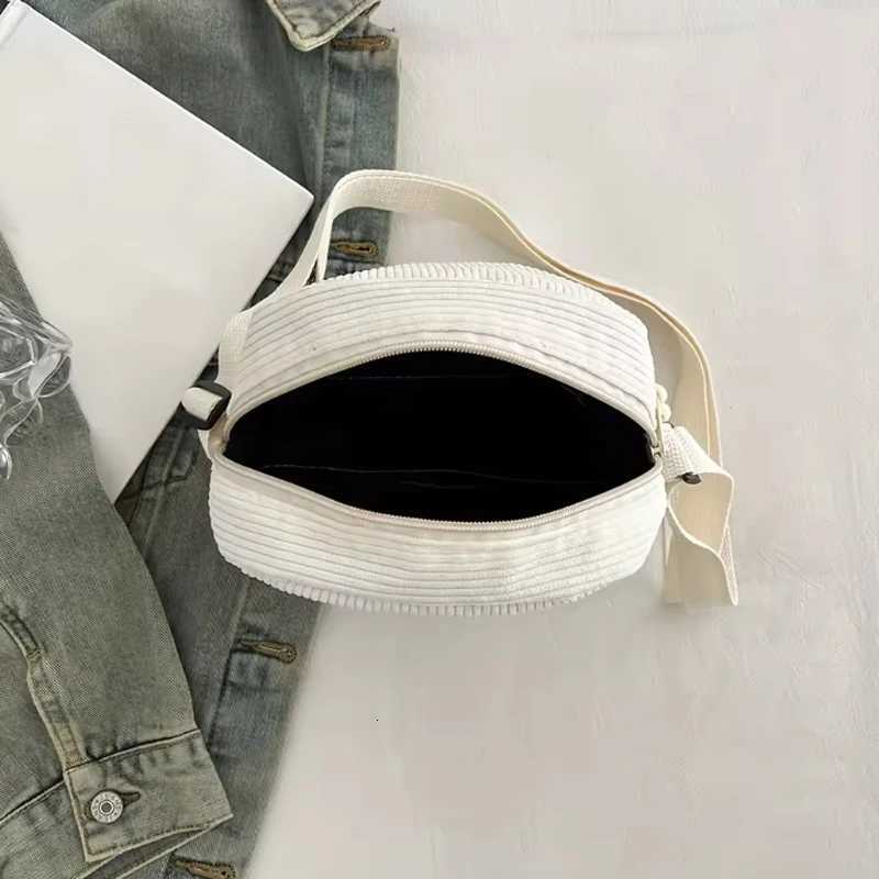 Simple Versatile Crossbody Bag Fashionable Casual Small Square Bag Personalized Commuting Shoulder Bag Corduroy Unisex HandbagT2511112