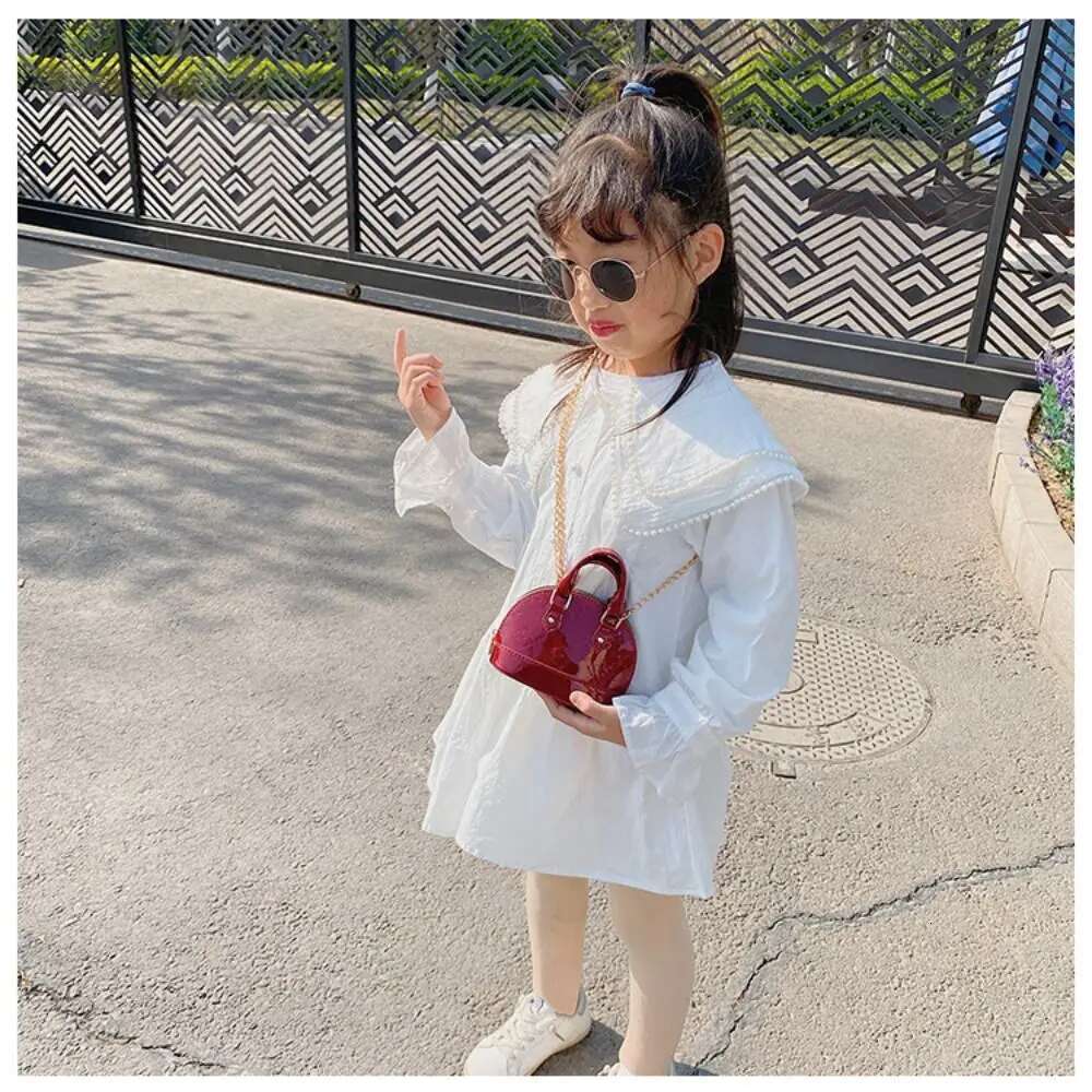 Kids Stuff Fashion Handbag PU Mini Shoulder Small Satchel Coin Wallets Little Girls Chain Crossbody Bag