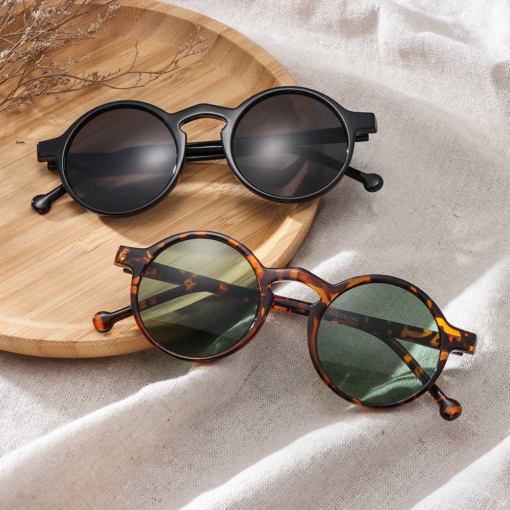 1PC Unisex Fashion Retro Round Sunglasses Brand Designer Vintage Small Frame Sun Glasses Korean Style Driving Eyewear UV400C250411