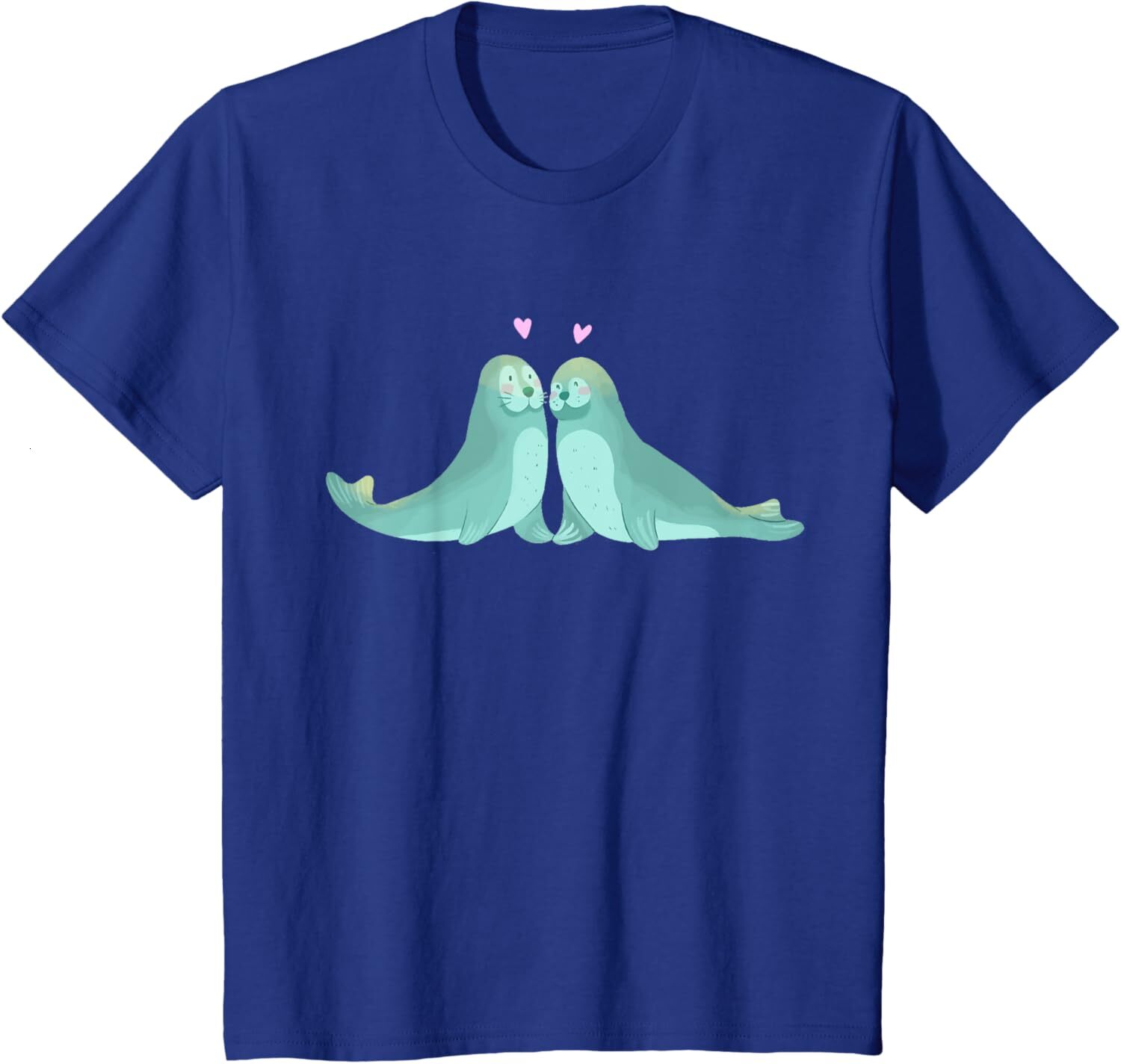 T shirt for Mens Animal Lover Couple Gift Idea Valentines Day Sea Lion Graphic Tee Casual Tops Clothes Short sleeve cool