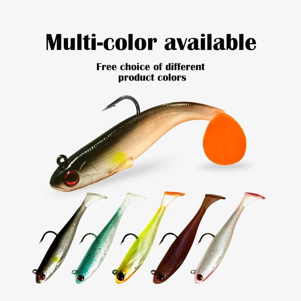 THORFORCE Soft T-Tail Fishing Lure Artificial Bait Wobbler Walleye Perch Bass Pike Paddle Tail Swimbait Z250411