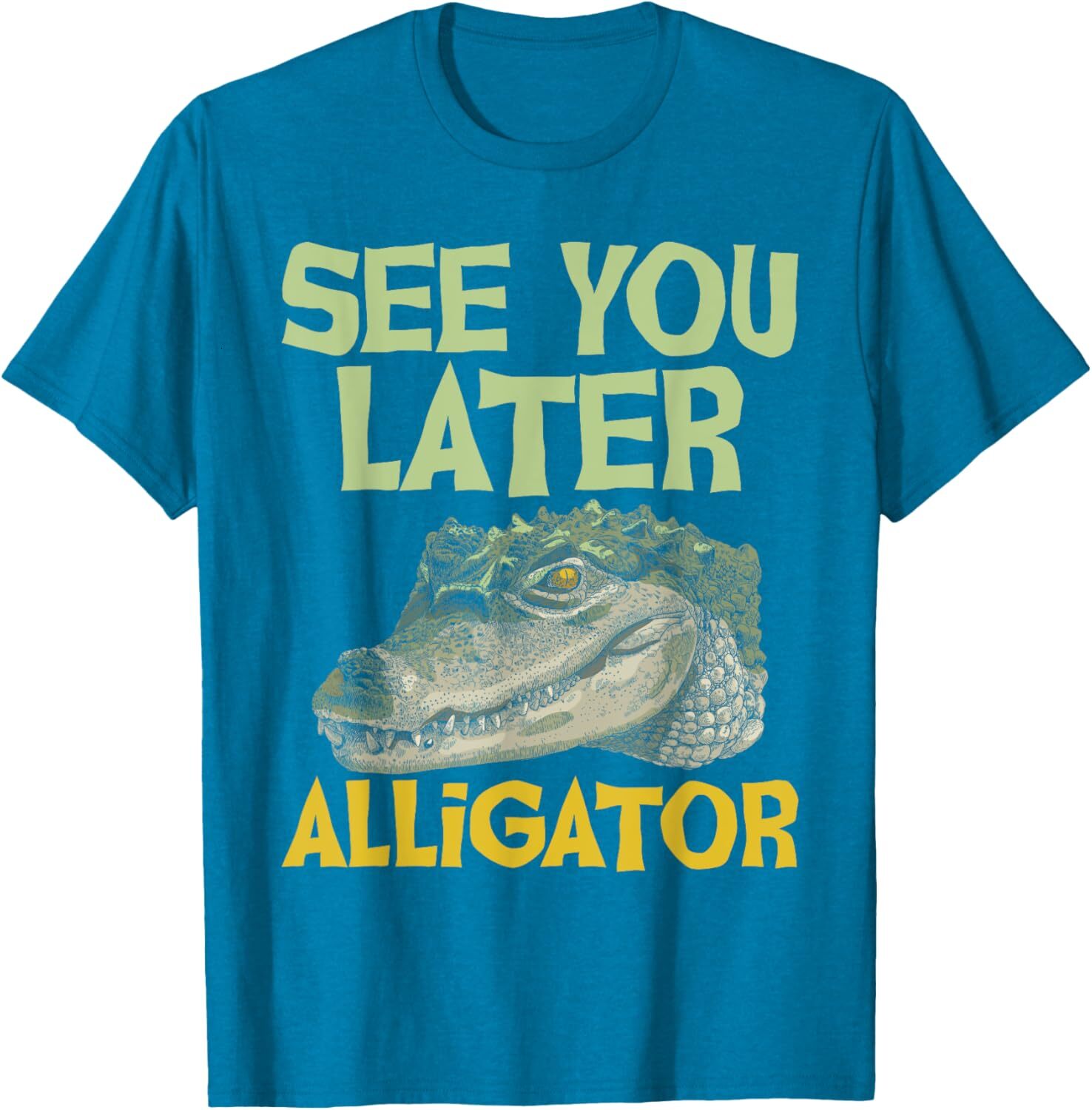 T shirt for Mens See You Later Alligator - Gator Crocodile Zoo Animal Lover Graphic Tee Casual Tops Clothes Short sleeve cool