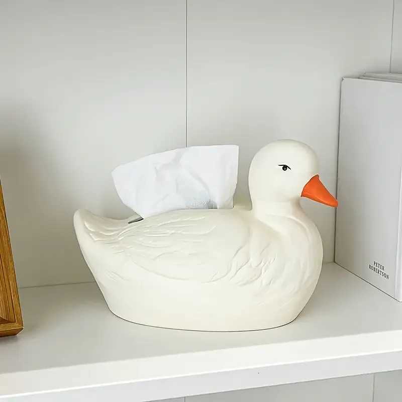 Cartoon Cute Psyduck Tissue Box Storage Box Paper Box Living Ro Tea Table Decoration Creative Household Ornament Y251112