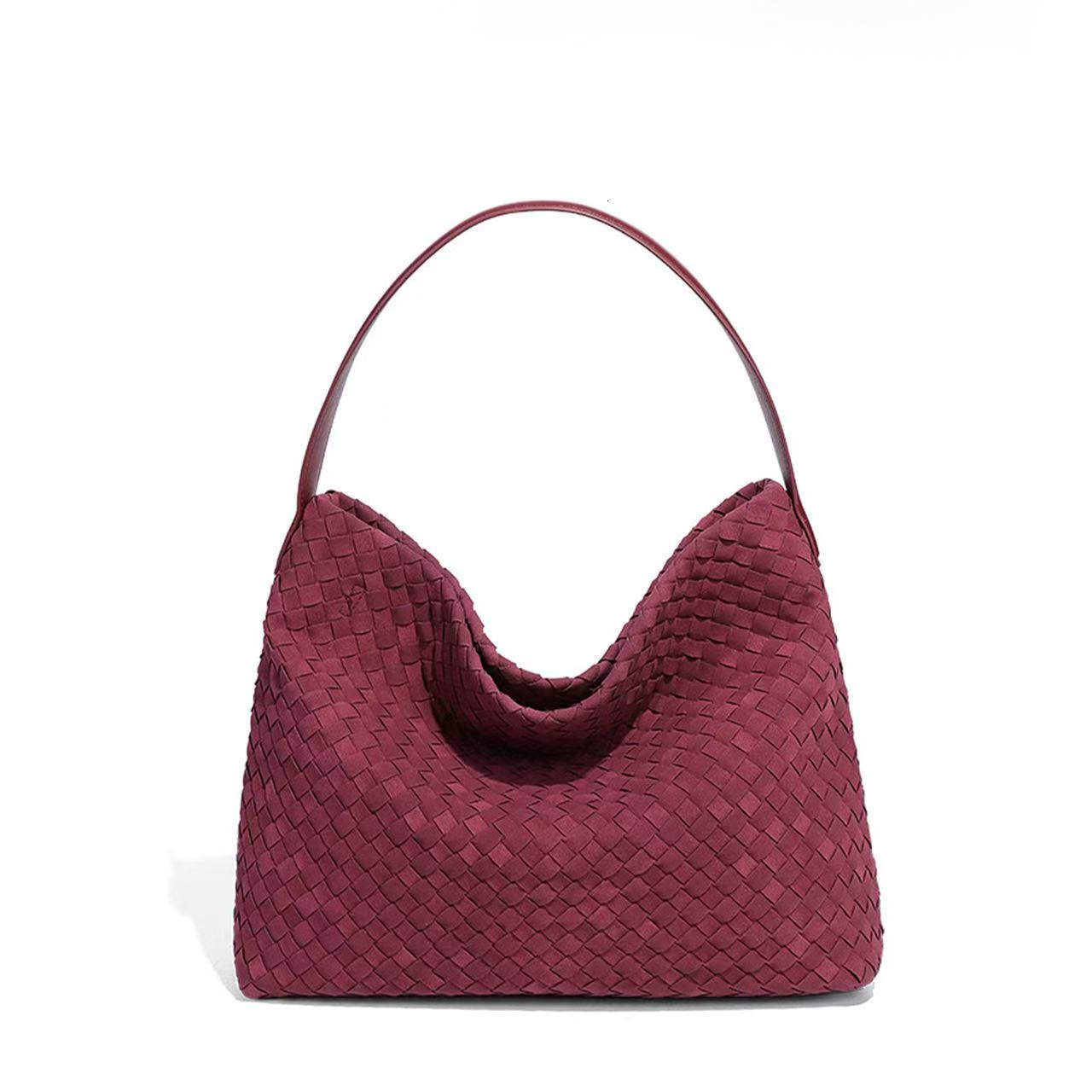 New Popular Winter Woven Designer Bag Fashionable Luxury Handbag Matte Hand Woven Bag Large Capacity Shoulder Width Handbag Bucket Bag