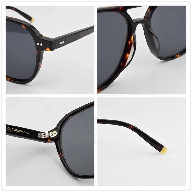 TAG Hezekiah Retro Double Bridges Square Sunglasses Women Shades UV400 Fashion Brand Designer Rivets Men Sun Glasse 2024 Z250411