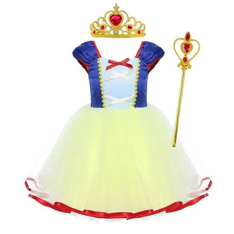 Disney Baby girl snow-white dress childrens classic princess birthday party fancy dress Halloween role-playing costume childrens clothingXJ250411