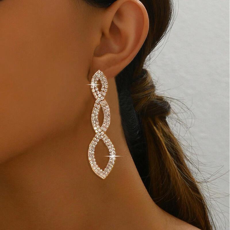 Elevate Your Style: Stunning Crystal Encrusted Drop Earrings