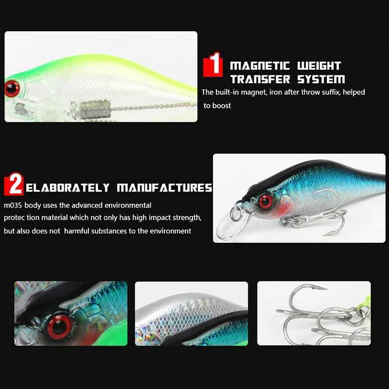 1 Pc Minnow Fishing Lure 8cm 9g Crankbaits Wobblers Perch 3D Eyes Artificial Hard Bait Pike Carp Bass Floating Swimbait Pesca Z250411