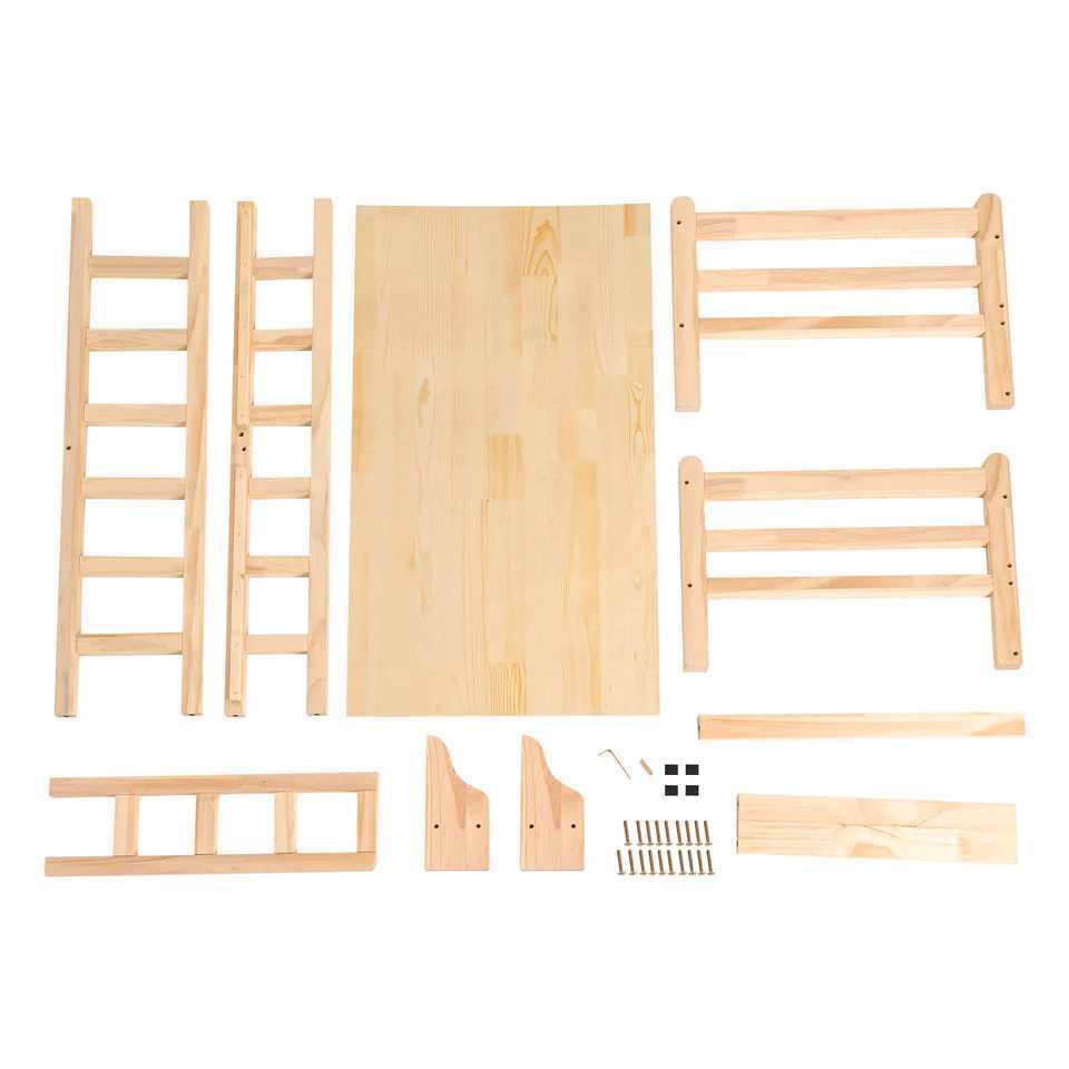 Solid wood pet bed wooden dog bed frame dog house furniture dog bed bracket circular fence corner for cats or dogs X250412