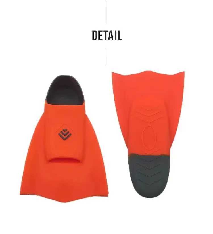 High quality new adult swimming dual fin lapel professional training assistance for diving lapel swimming silicone short fin lapelY250412