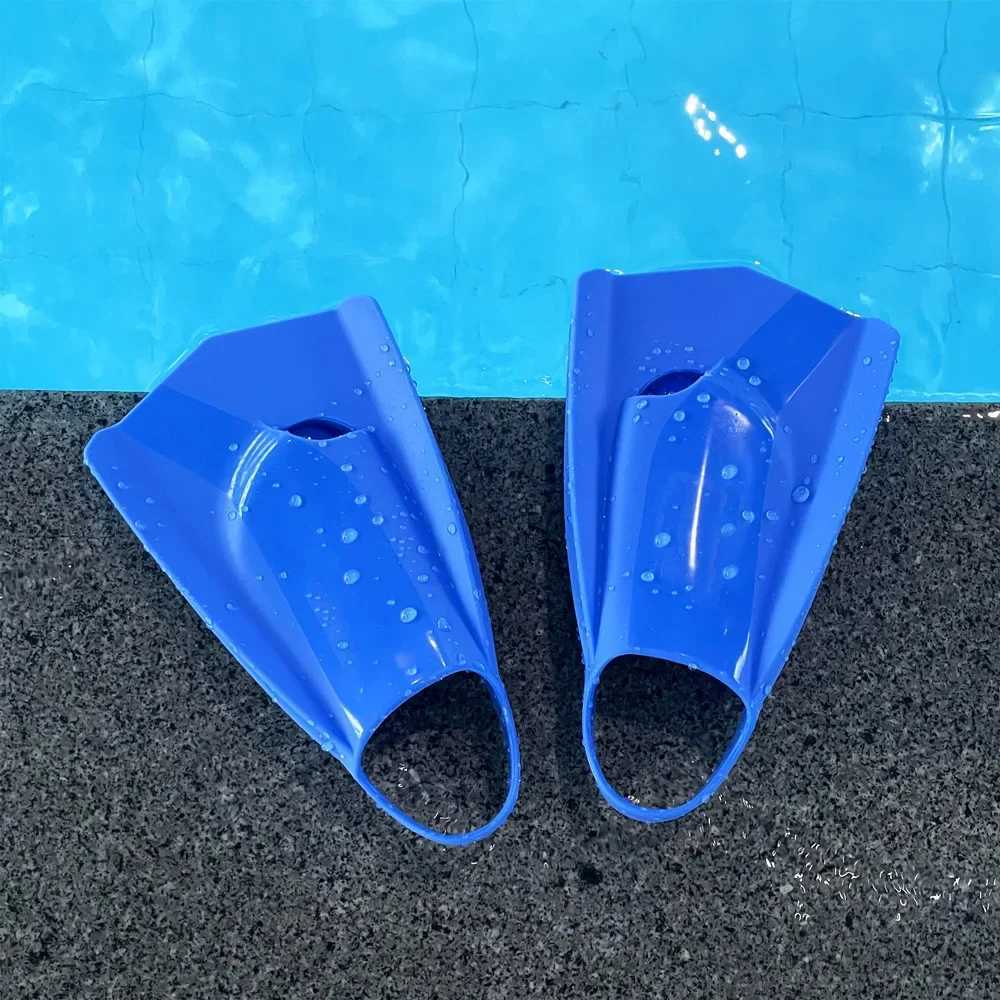 Professional Silicone Fin Swimming and Diving Training Frog Shoes Inflatable Equipment Adult Short Fin Free Diving Fin Swimming ShoesY250412