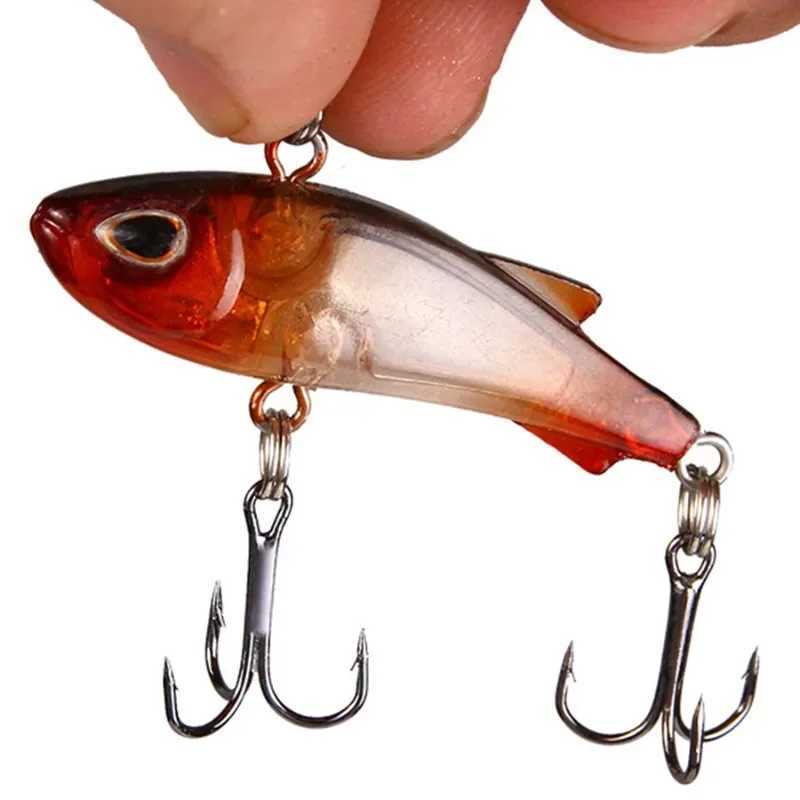 Winter Mini Vib Sinking Ice Bass Crankbait Fishing Lures Ratlin Wobblers Vibration Artificial Bait For Fishing Tackle Swimbait Z250411