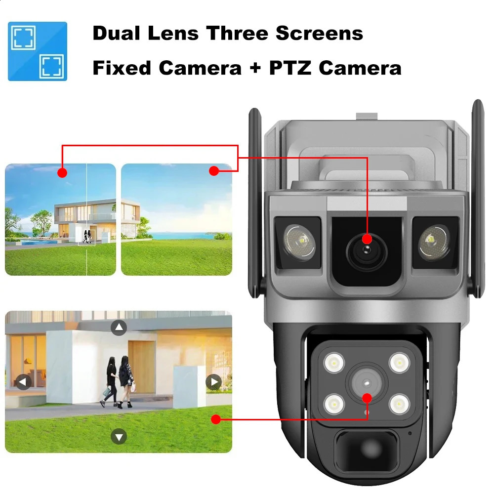 6K 12Mp Solar Camera 4G SIM Card Wifi Smart Home Security Protection Outdoor IP Wireless Waterproof Video Surveillance Cameras