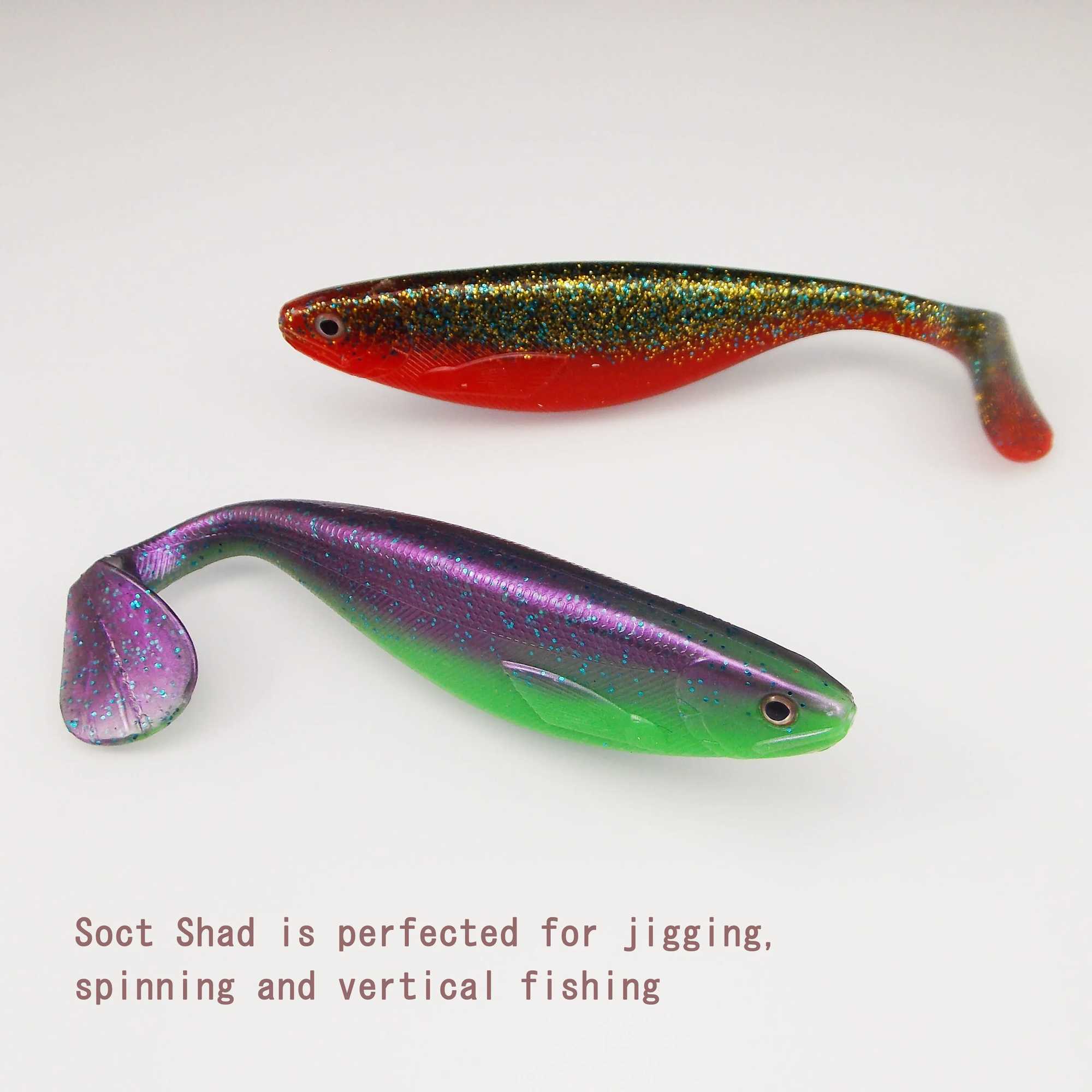 ESFISHING Soft Silicone Bait Scot Shad 175m 42g Large Sea Fishing Tackle Injected Scent and Salts Pesca Artificial Fishing Lures Z250411
