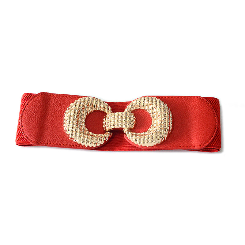 New Belt, Women's Simple Double Loop Buckle, Elastic Decorative Waist Cover with Skirt and Coat